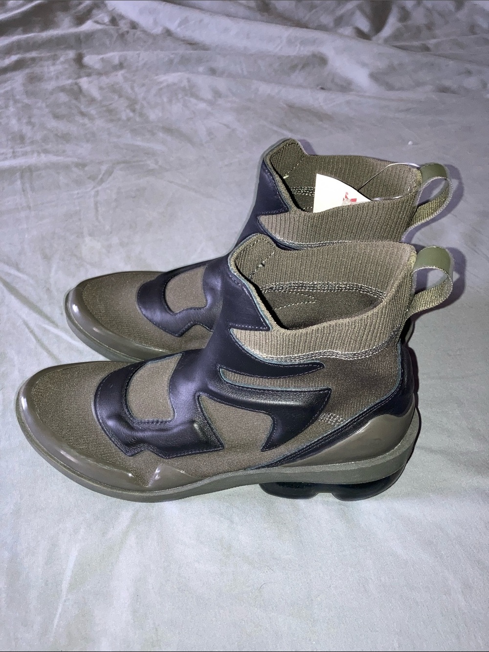 Olive Green Knit High-Top Sneakers NIKE